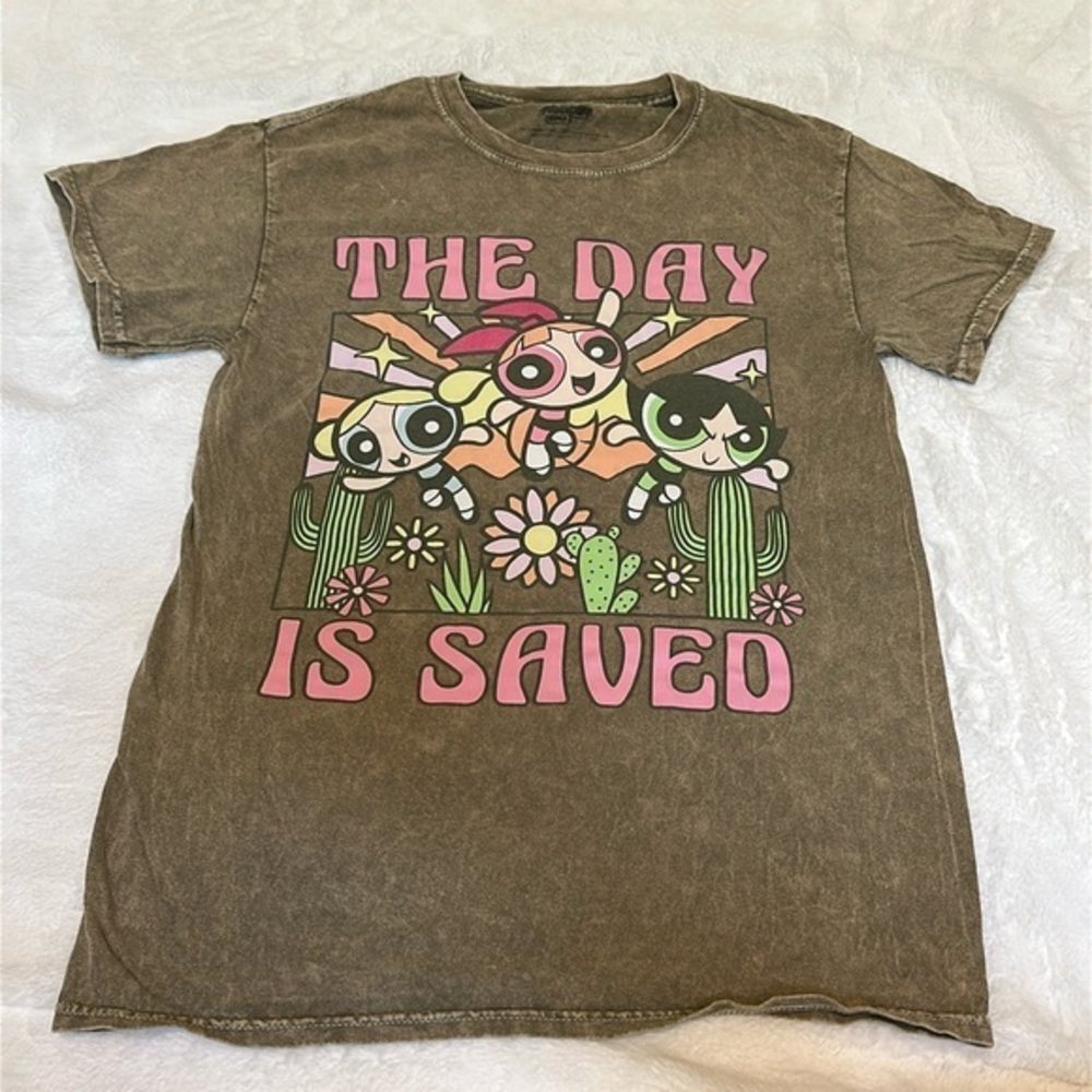 Power Puff Girls Distressed Graphic Tee